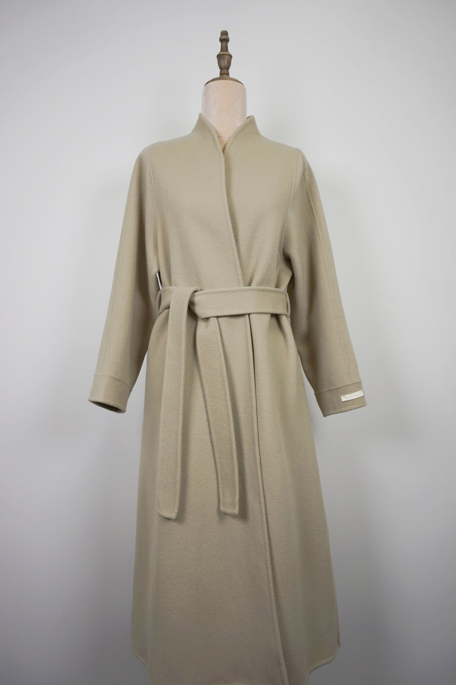 WWC-930KE2 Oat Beige Luxury Style Pure Wool Coat