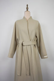 WWC-930KE2 Oat Beige Luxury Style Pure Wool Coat