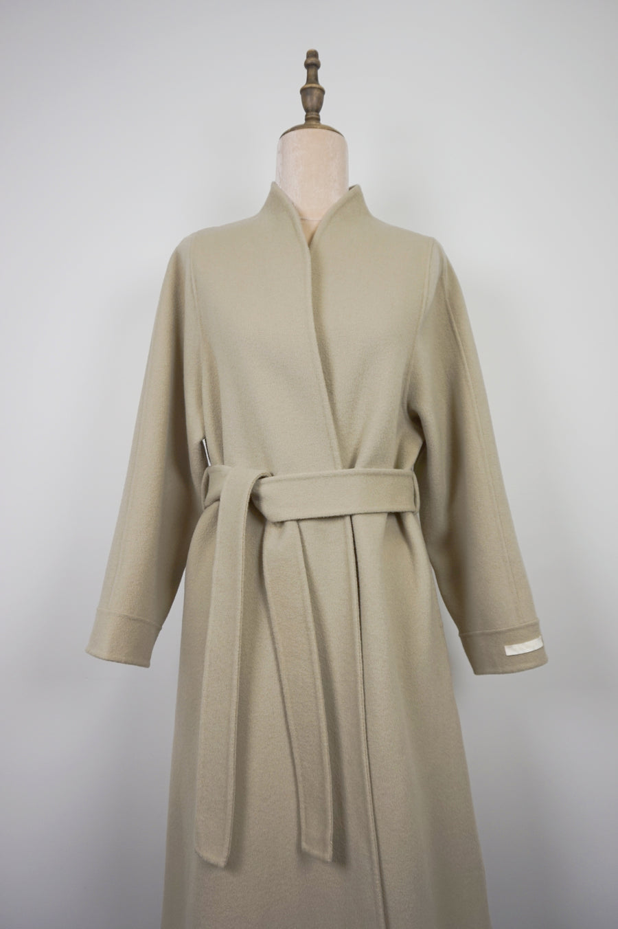WWC-930KE2 Oat Beige Luxury Style Pure Wool Coat