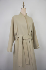 WWC-930KE2 Oat Beige Luxury Style Pure Wool Coat