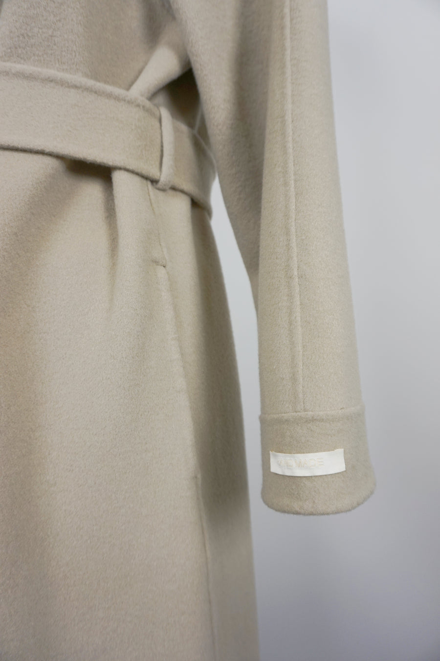 WWC-930KE2 Oat Beige Luxury Style Pure Wool Coat