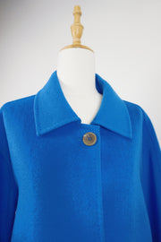 WWC-1068 Indigo Luxury Style 100% Wool Coat