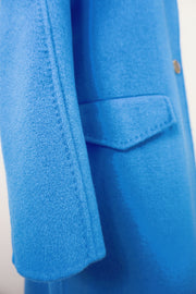 WWC-1068 Indigo Luxury Style 100% Wool Coat