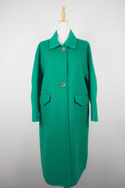 WWC-1068-1 Emerald Green Luxury Style 100% Wool Coat