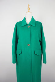 WWC-1068-1 Emerald Green Luxury Style 100% Wool Coat