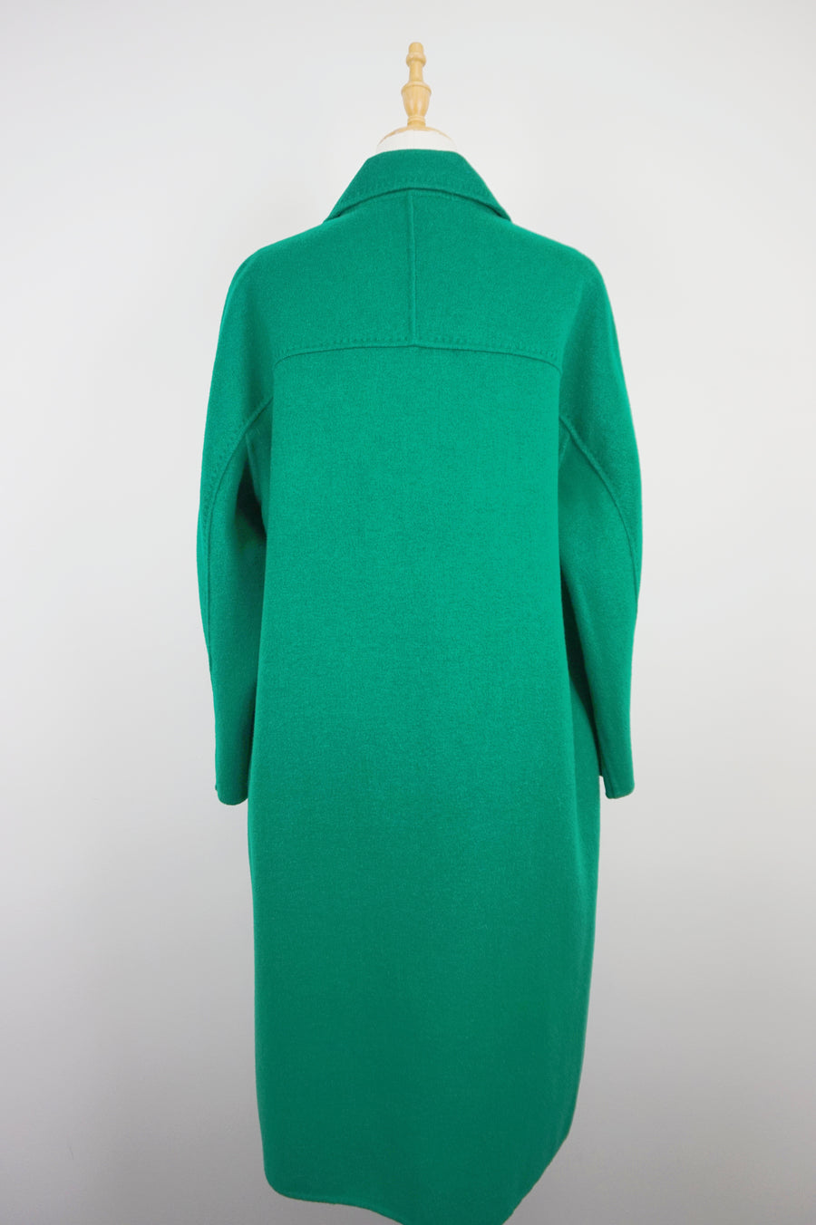 WWC-1068-1 Emerald Green Luxury Style 100% Wool Coat