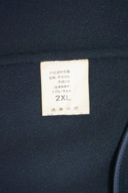 WCC-6701-1 Black Stitching Luxury Style Cashmere Coat