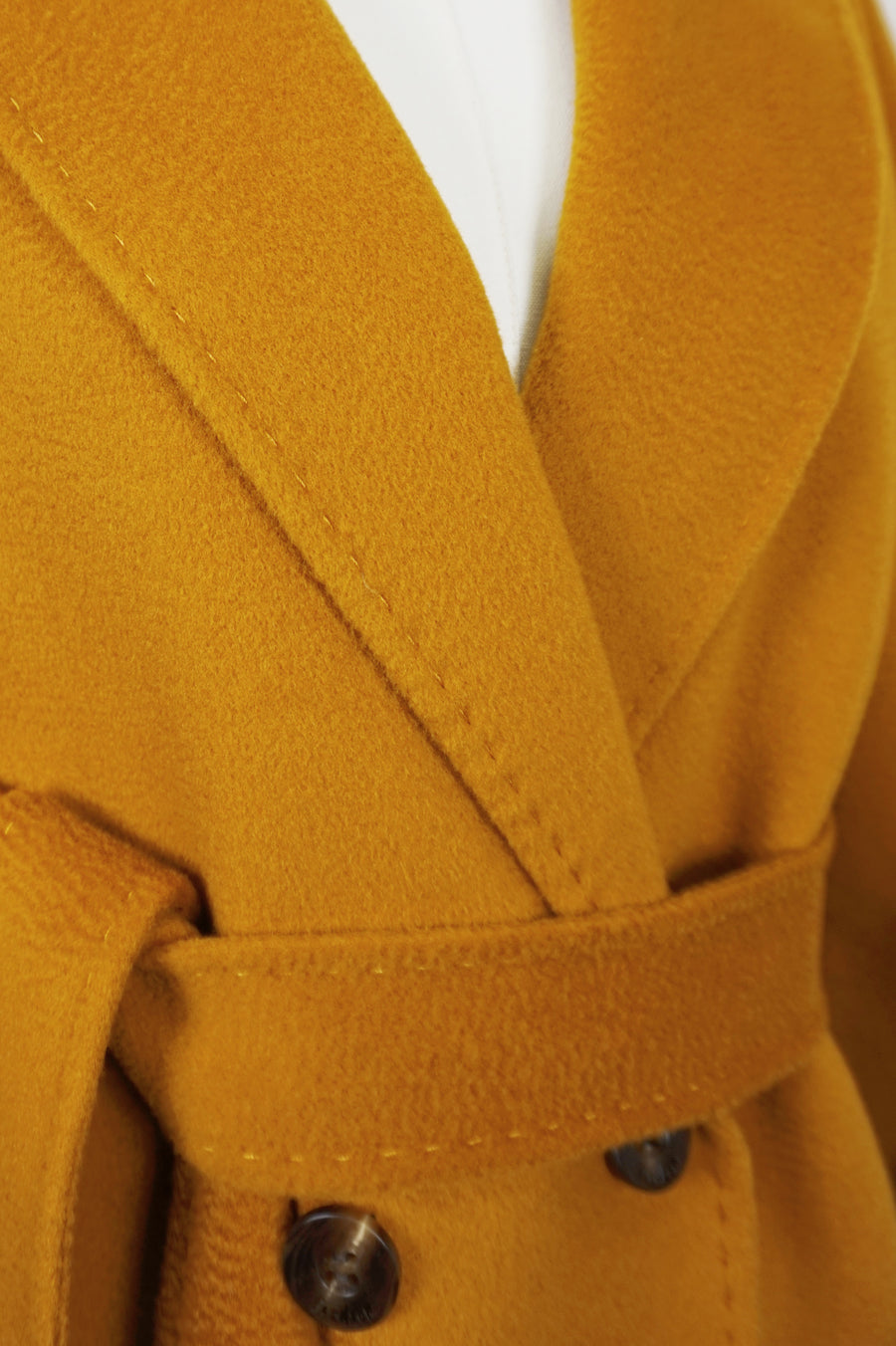 WCC-0722RC-1 Caramel Luxury Style Water Ripple Cashmere Coat