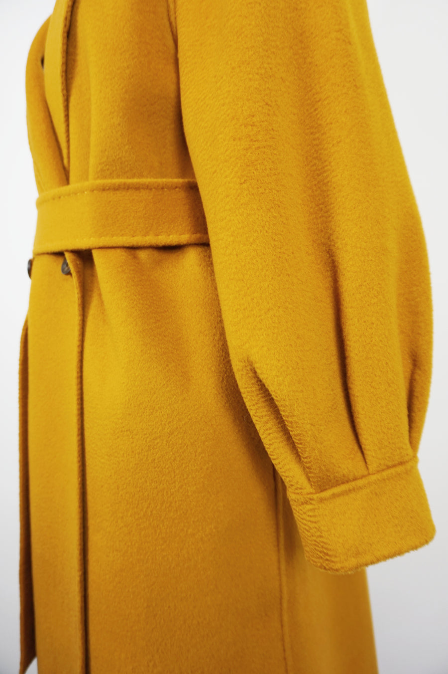 WCC-0722RC-1 Caramel Luxury Style Water Ripple Cashmere Coat