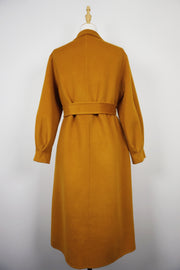 WCC-0722RC-1 Caramel Luxury Style Water Ripple Cashmere Coat