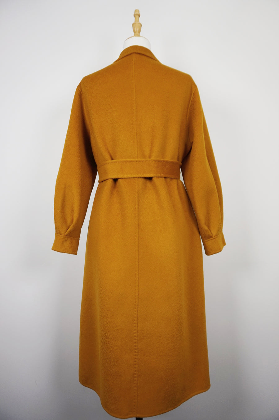 WCC-0722RC-1 Caramel Luxury Style Water Ripple Cashmere Coat