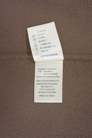 WCC-0722RC-2 Brown Luxury Style Water Ripple Cashmere Coat