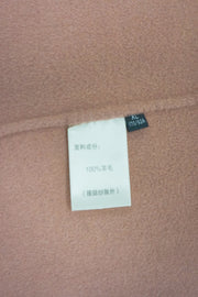 WWC-0723RP Rose Pink Pearl Button Luxury Style 100% Wool Coat