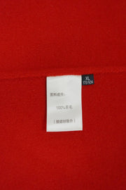 WWC-0723RP-1 Fire Red Pearl Button Luxury Style 100% Wool Coat