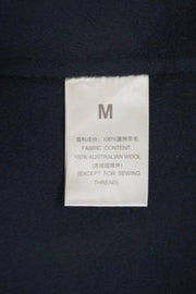 WWC-0723SMG Black & Mustard Asymmetrical Wrap 100% Wool Coat