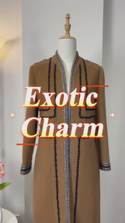 WWC-BERN Camel Line Chic Style 80% Wool Coat